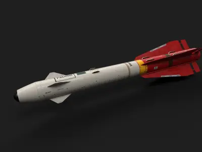 aim4 falcon air to air missile Low-poly 3D model