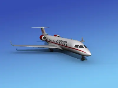 Canadair CRJ100 Richards Aviation 3D model