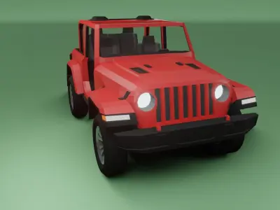 Jeep Wrangler 2020 low poly 3D model Low-poly 3D model