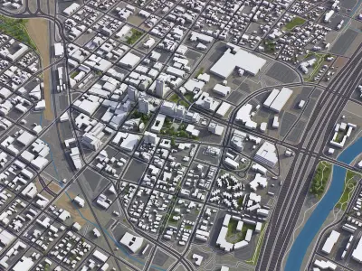 Tucson Downtown Low-poly 3D model