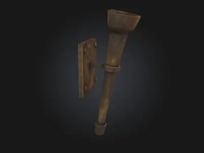 Torch Holder Medieval Illumination Support 3D model
