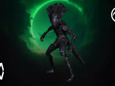 Alien Monster 5 Low-poly 3D model