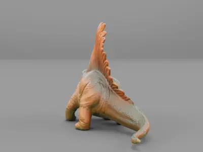 Dimetrodon dinosaur toy Low-poly 3D model