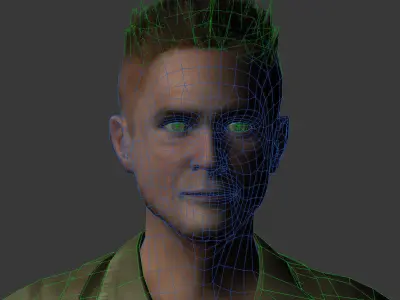 WWII soldier Low-poly 3D model