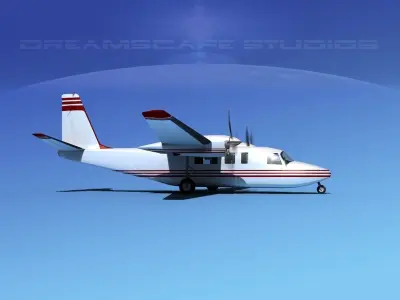 Rockwell Turbo Commander 690 V13 3D model