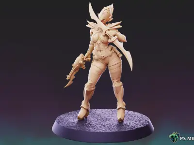 Dark Space Elves - Witches - Pose 8 3D print model