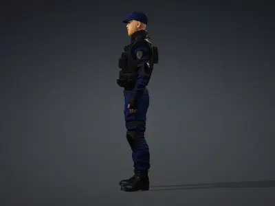 Modern Security Operator 3D Character 3D model