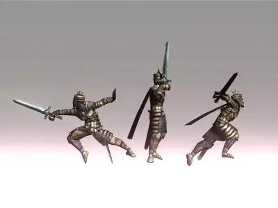 Sword combos for Iclone 3D model