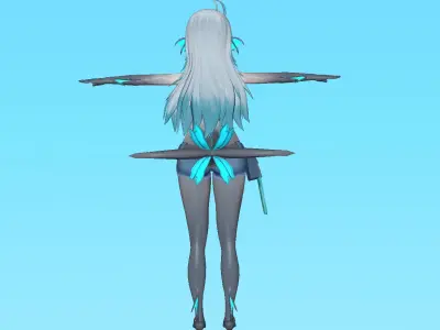 Angler Fish Musume Meroi VRChat VRM 3D model