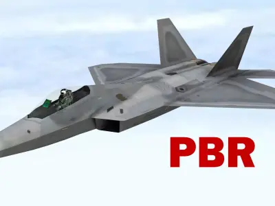 Fighter Jet Flying In Sky Plane V13 Low-poly 3D model