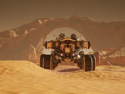 Mars Rover Low-poly 3D model