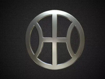 hybrid kinetic logo 3D model