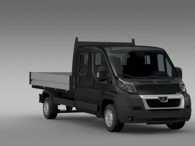 Peugeot Boxer Crew Cab Truck 2009-2014 3D model