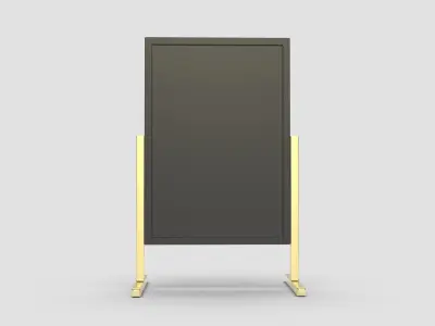 Style advertisement close to a urban street in city 3D model