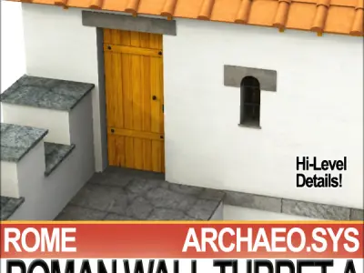 Ancient Roman Wall Turret A 3D model