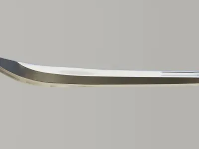 Naginata Game Ready 3D Model sword Low-poly 3D model