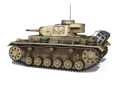 PzKpfw III - Ausf G - DAK - 211 3D model