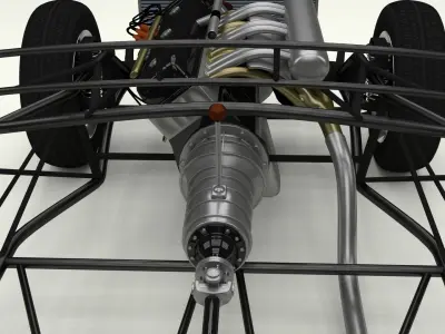 Full Mercedes 300SL chassis 3D model