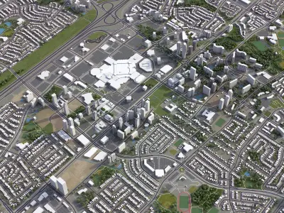 Mississauga Low-poly 3D model