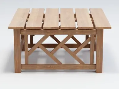 Tahawus Wooden Garden Table 3D model
