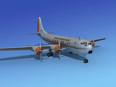 Boeing 377 American Overseas 3D model