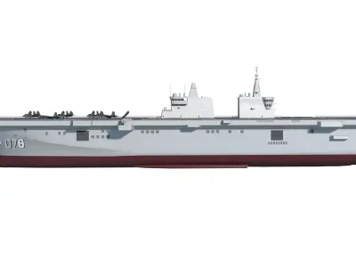 Chinese Navy076 amphibious assault ship J35 3D model
