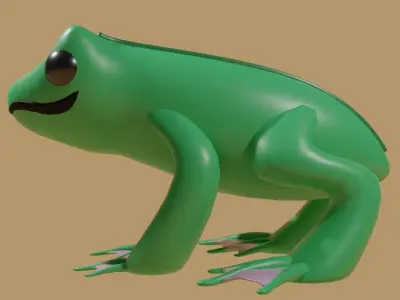 Cute Frog lv3 3D model