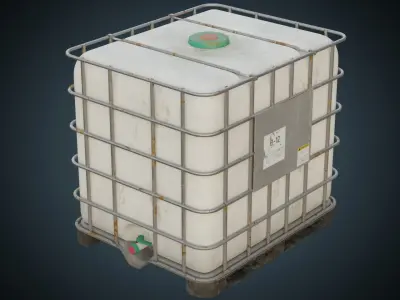 Water Container 1B Low-poly 3D model