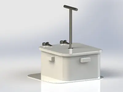 Weathertight Marine Hatch white painted Free 3D model