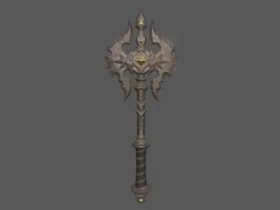 Pixar Dragon Axe Free low-poly 3D model