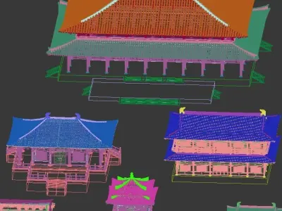 ancient architecture temple 3D model