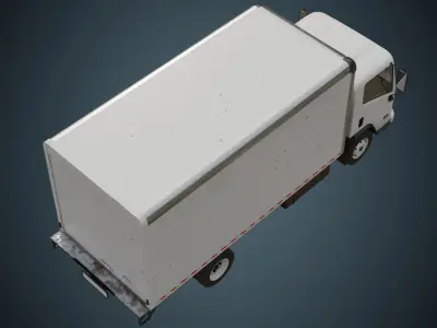 Box Truck 1B Low-poly 3D model