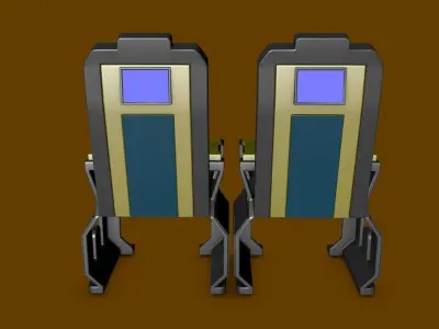 Aircraft seats 3D model