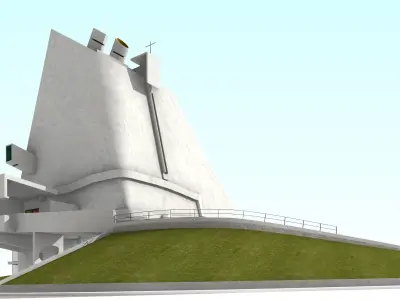 Saint-Pierre Firminy - Le Corbusier 3D model
