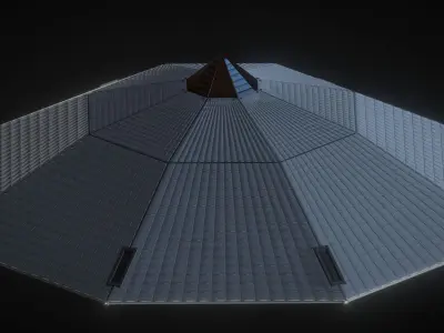 Octagonal UFO 3D model