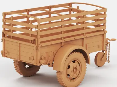 Ben Hur wooden trailer G 518 3D print model