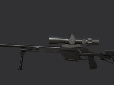 Sniper Riffle Satevari MSWP Free low-poly 3D model