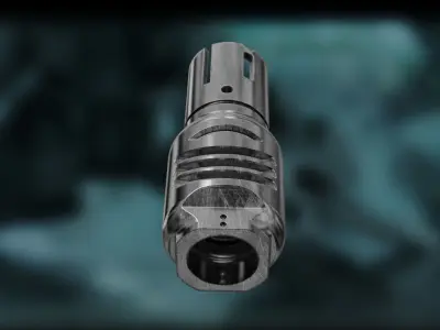 muzzle brake hybrid res 3D model