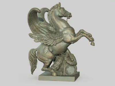 Renown Holding Back Pegasus 3D model purchase