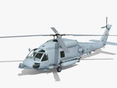 Seahawk Helicopter Danish 3D model