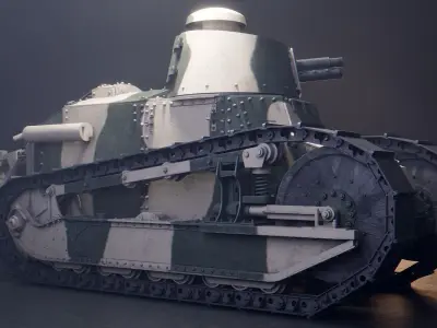 Renault FT 17 - WW1 French Light Tank 3D model