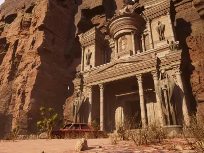 Petra Environment Low-poly 3D model