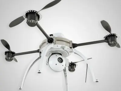 Drone Quadrocopter Low-poly 3D model