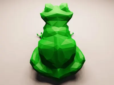 Geometric Frog Low-poly 3D model