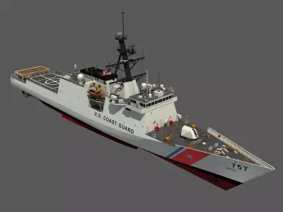 USCGC MIDGETT - LEGEND CLASS US CUTTER-COAST GUARD 3D model
