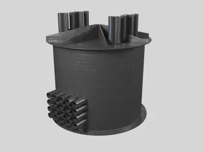 PS cable pits 3D model