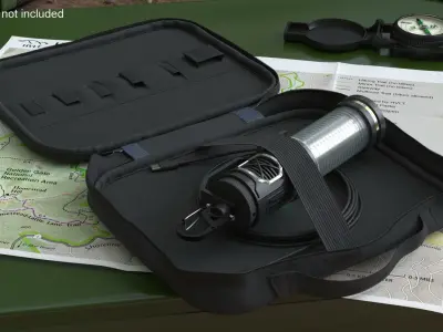 Portable Insect Repellent Kit in Hard Case Black 3D model