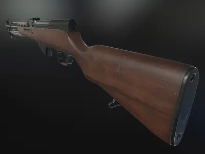 Russian SKS Rifle Low-poly 3D model