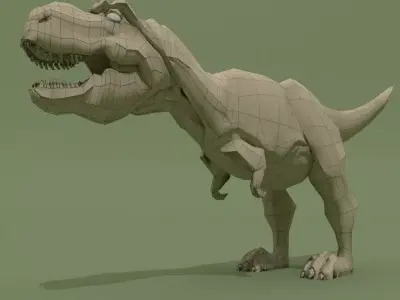 T-Rex Base Mesh Free 3D model