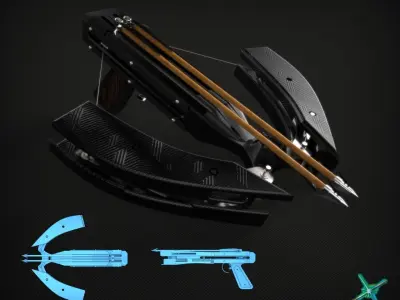 Hand held cross bow 3D model